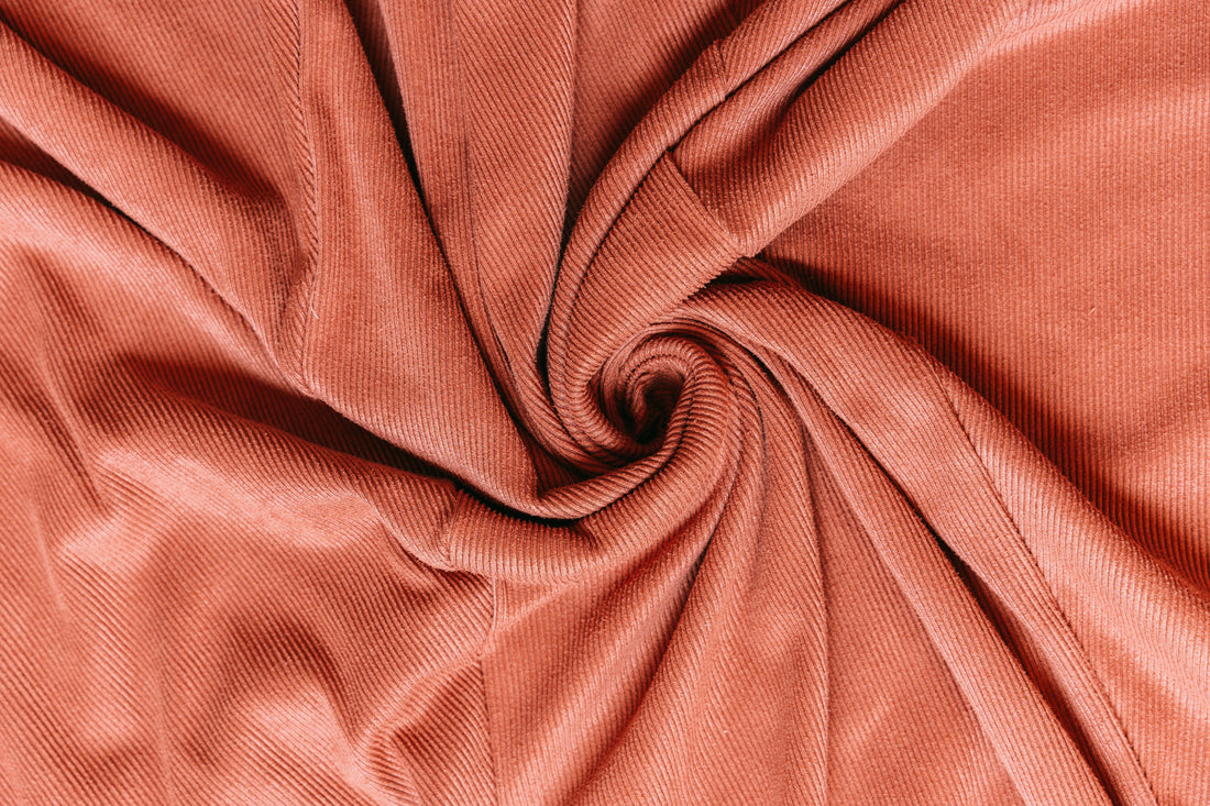 Corduroy fabric texture close up