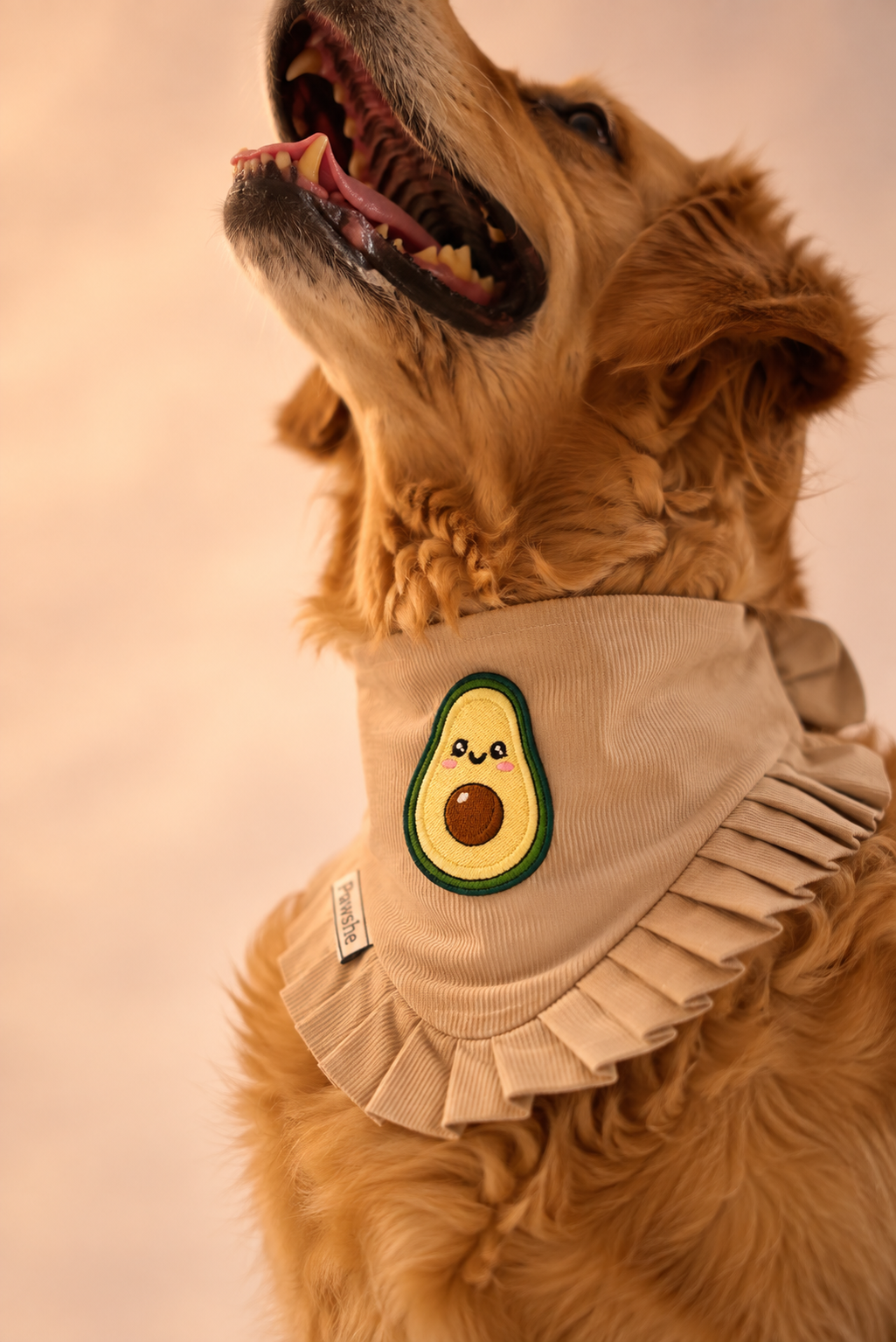 Corduroy Bandana in Cream with velcro patch – Avocado patch